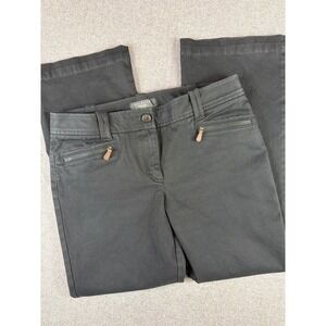 Talbots‎ Pants Women 8P Black Bootcut Mid Rise Chino Cotton Blend Casual Stretch